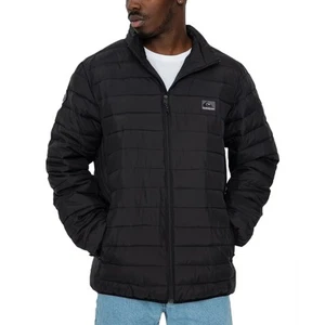 Quiksilver Mens Scaley Warm Winter Padded Puffer Jacket Coat - Black - Picture 1 of 5