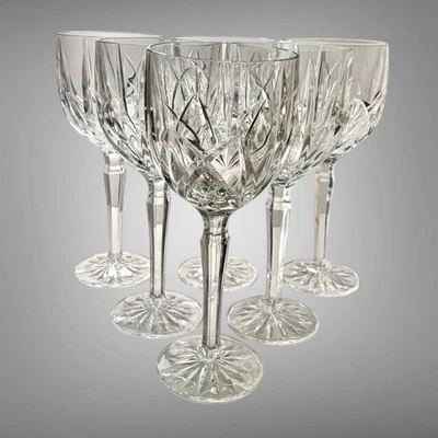 Set of 6 Marquis by Waterford Brookside Crystal Water Wine Goblets 8 5/8” Tall - Image 1 of 4