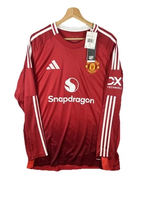 Manchester United Adidas Stadium Home Long-Sleeve soccer Jersey Mens XL NWT - Image 1 of 4