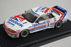 1:43 HPI 8605 Mirage Nissan Reebok Skyline GT-R JTC West Japan 1990 #1 model car - Picture 1 of 8