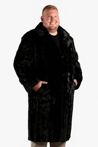 Men's 100% Real MINK Fur long Coat Section mink ALL SIZES PRE SALE - Picture 1 of 5