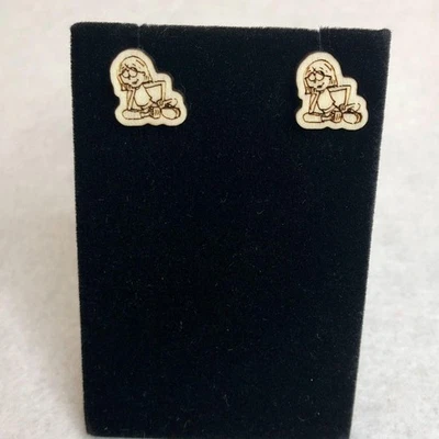 Aretes de madera Lizzie McGuire Foto 1 de 3