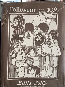 70er Säugling Kleinkind Schnittmuster Folkwear 109 Marokko Mexiko Türkei Japan Nepal - Bild 1 von 7