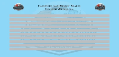 Passenger Car Window Shades Gray HO Scale - Image 1 of 2