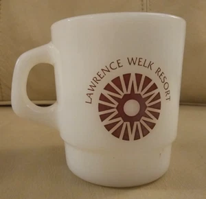 Vintage Lawrence Welk Resort Milk Glass Coffee Mug Cup Galaxy - Picture 1 of 2