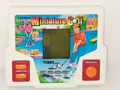 1987 TIGER MINIATURE GOLF ELECTRONIC HANDHELD LCD VIDEO GAME GOLF CLUB BALL TOY - Image 1 of 4