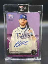 2022 Topps Now BRANDON LOWE Tampa Bay Rays Auto Autograph Purple 24/25