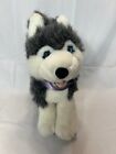 Metro Premium Timber Wolf Husky Dog Plush Gray White Blue Eyes Stuffed Animal