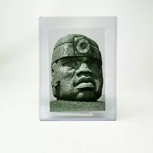 Olmec Stone Head Statue Mini Print San Lorenzo Veracruz Mexico - Picture 1 of 2