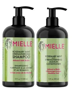 Mielle Strengthening Shampoo And Leave In Conditioner Rosmarin Minze Mischung - Bild 1 von 6