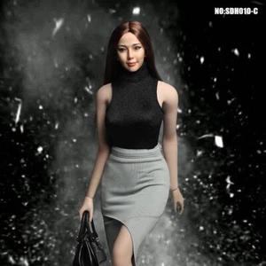 1/6 Female Figure Doll Head Sculpt Charming Girl for 12" HT PH TBL Action Figure - Foto 1 di 15