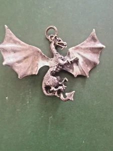 925 Sterling Silber - Drachen - Kettenanhänger - Bild 1 von 5