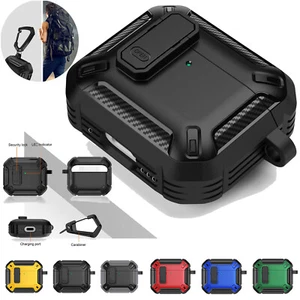 For AirPods 4 /Pro 2019/3rd/2nd Charging Protective Hard Case Holder Keychain - Picture 1 of 14