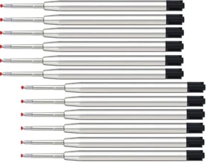 12 Parker Style Gel Ballpoint Pen Refills, Fine Point .5mm - Picture 1 of 1