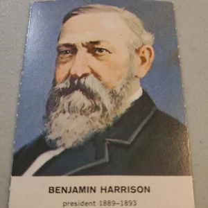 1960 Golden Press Presidents Trading Card #23 Benjamin Harrison EX/MT - Picture 1 of 9
