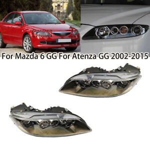 1Pair Headlight Headlamp Halogen For Mazda 6 GG For Atenza GG 2002-2015