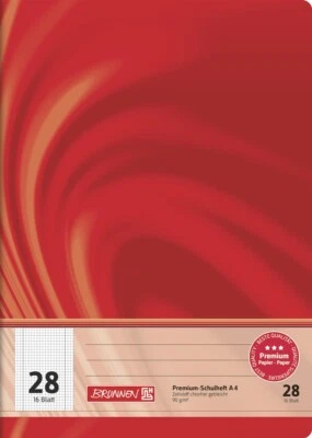 BRUNNEN BAIER & SCHNEIDER BRUNNEN Schulheft A4 Vivendi Lin28 5mm kariert mit Rand 16 Blatt 10-4472802 NEU