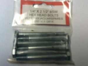 1/4" X 2 1/2"  BSW  HEX HEAD BOLTS  WCB125/20R   X 6 - Picture 1 of 1