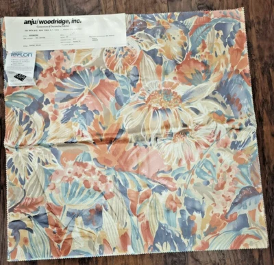 Anju/Woodridg Decorative Fabric Abstract Pattern 5 Samples 25X25 Teflon Covered. - Image 1 of 4