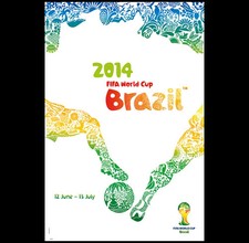 FIFA World Cup 2014 Brazil Soccer Football OFFICIAL FULL-SIZED EVENT POSTER