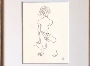 Jean Cocteau Drawing Nude Male Gay French Sketch Erotic Sailor Marin - Picture 1 of 3