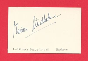 MARION STUDHOLME & SHEILA REX SOPRANO OPERA SINGER 1950S RARE ORIGINAL AUTOGRAPH - Picture 1 of 3