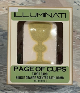 Page of Cups Tarot Card Scented Orange Scented Bath Bomb by Illuminati Cosmetics - Picture 1 of 3