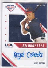 2020 USA Baseball Stars & Stripes SILLHOUETTES ANGEL CEPEDA AUTO