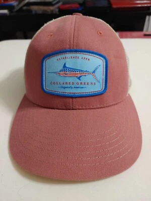 Sombrero de malla de camionero pez espada verde con cuello correa ajustable azul tostado Foto 1 de 4