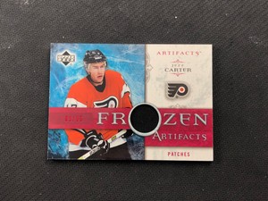 2006-07 UPPER DECK ARTIFACTS JEFF CARTER FROZEN GAME-USED PATCH RED #ed 3/35