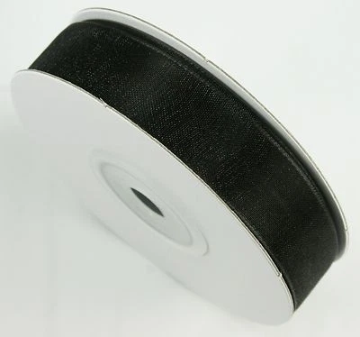 Cinta lisa transparente de organza de 5/8" 25 yardas cada rollo 100 % nailon Foto 1 de 2