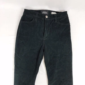 VTG NYDJ Not Your Daughter Jeans Women Petite Size 0 Black Fade Corduroy Pants - Picture 1 of 6
