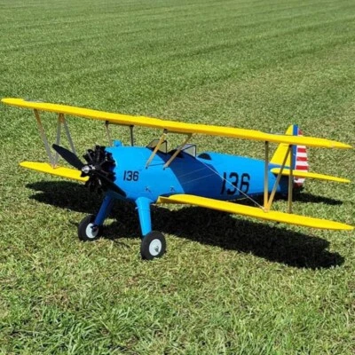 Dynam Stearman PT-17 Blue 4S RC Biplane 1300mm 51" Wingspan - Image 1 of 4