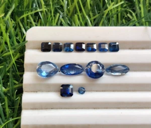 13PIC NATURAL KYANITE FACETED MIX GEMSTONE 11CT LOOSE FOR JEWELRY MAKING SIZE - Picture 1 of 9