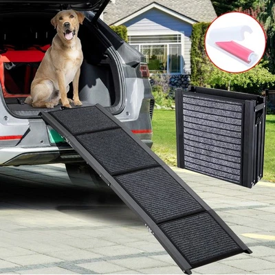 170cm Large Dog Pet Ramp Strong Folding Step Ramp Travel Dog Access Car Van Tool - Image 1 of 4