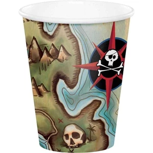 Pirate's Map Cups Hot/Cold 9oz 8CT - Picture 1 of 1