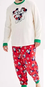 Disney men’s Mickey Mouse fleece pajamas Set size 3XLT 2 piece Christmas NWT - Picture 1 of 2