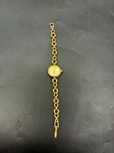Orologio donna Gruen Vanity Fair vintage quarzo analogico tono oro 6,5 pollici 22 mm - Foto 1 di 7