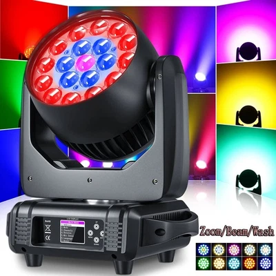 HOLDLAMP Moving Head Light LED 19x20W RGBW Beam/Wash/Zoom Effect Stage Lights - Image 1 of 4