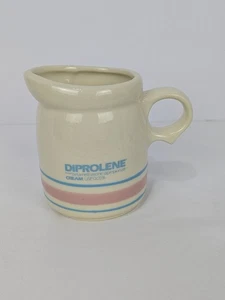 Vintage Creamer Pitcher Blue Pink Stripes Diprolene Cream Advertise 1414 USA - Picture 1 of 8