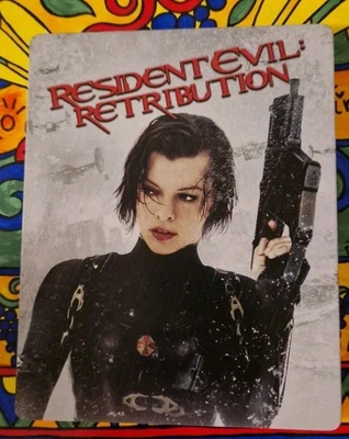 RESIDENT EVIL : RETRIBUTION - UK EXCLUSIVE 3D + 2D BLU RAY STEELBOOK - NEW  - Image 1 of 2