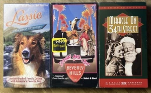 SEALED Vintage VHS Movie Lot - Lassie, Down And Out In Beverly Hills, & More - Picture 1 of 8