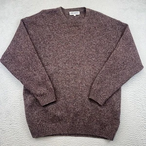Suéter Antartex Para Hombres Grande Marrón Mármol Pura Lana Nueva Cuello Redondo Pullover Tejido - Imagen 1 de 14