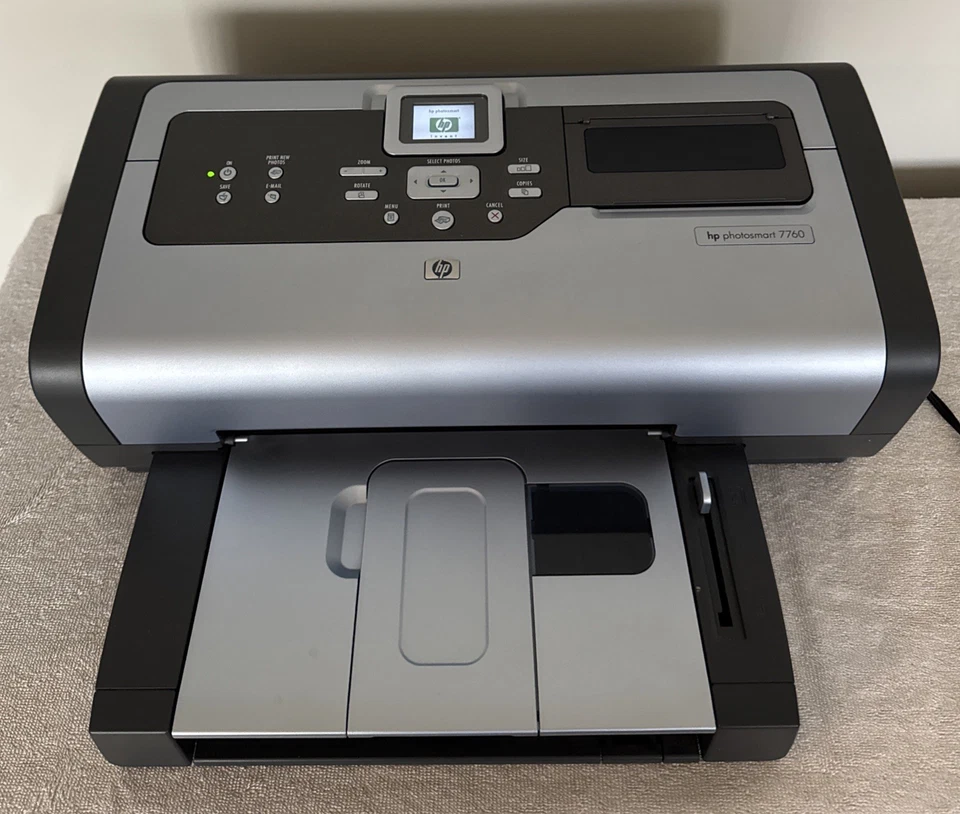 HP Photosmart Printer 7760 Digital Photo Inkjet with Manuals Tested Works 2004 - Image 1 of 4