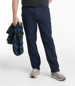 Neu 79 $ L. L. BEAN Bean Flex klassische Passform gerades Bein Jeans dunkelindigo 44 x 29 - Bild 1 von 4