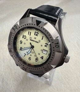 Sharper Image Mens Watch TELUX Case 85228-263 Water Resistant 500 Feet - Picture 1 of 18