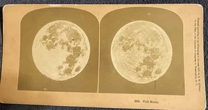 Antike Stereoview, Vollmond, Foto und veröffentlicht von B. W. Kilburn, N. H. - Bild 1 von 4