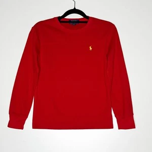 Polo Ralph Lauren Red Thermal Sweatshirt Boy's Size 10-12 Medium - Picture 1 of 6