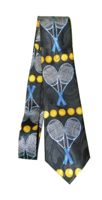Tennis Themed Necktie Polyester New - Image 1 of 2
