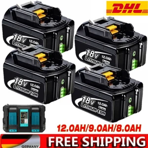 4X Original 18V 6Ah 9Ah 12Ah Akku Für Makita BL1850 BL1830 BL1860B + Led Anzeige - Bild 1 von 47